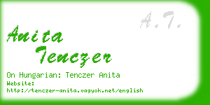 anita tenczer business card